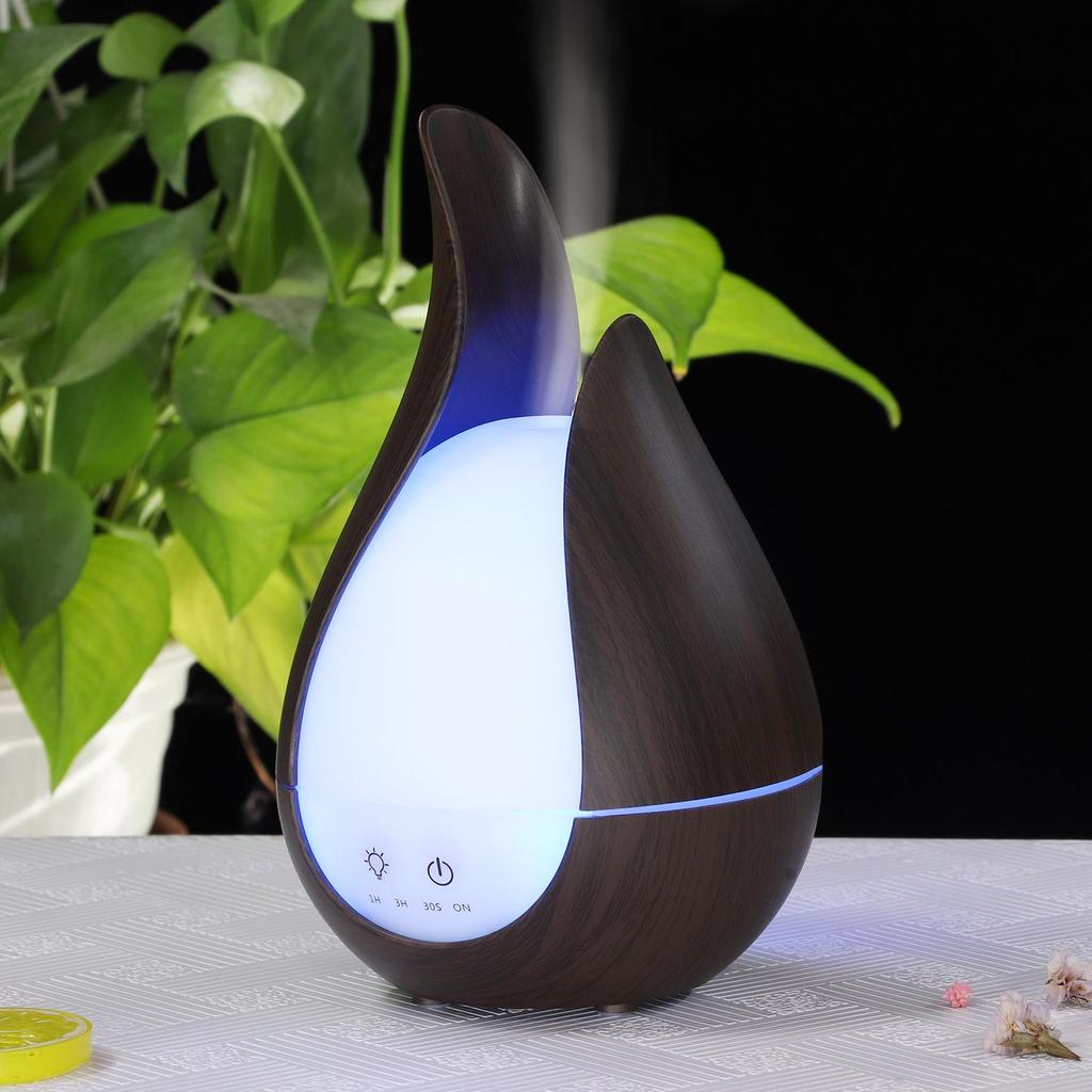 Wood Grain Ultrasonic Desktop Aroma Diffuser, 200ml Capacity