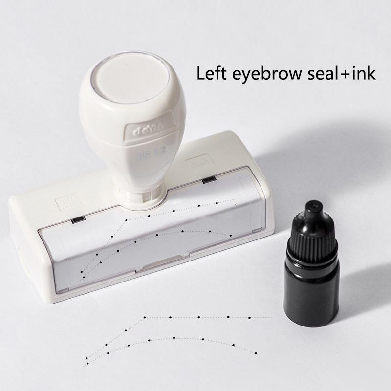 

Трафарет для татуажа бровей с чернилами для отпечатка на бумаге для практики линии бровей, перманентные вспомогательные инструменты, расходные материалы left