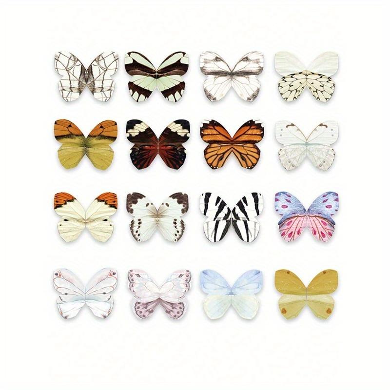 4 Stück/Set Niedliche Schmetterlingsförmige Magnetische Lesezeichen, Papier-Lesezeichen mit doppelseitigem Magnetclip, Kreative Schreibwaren Geeignet