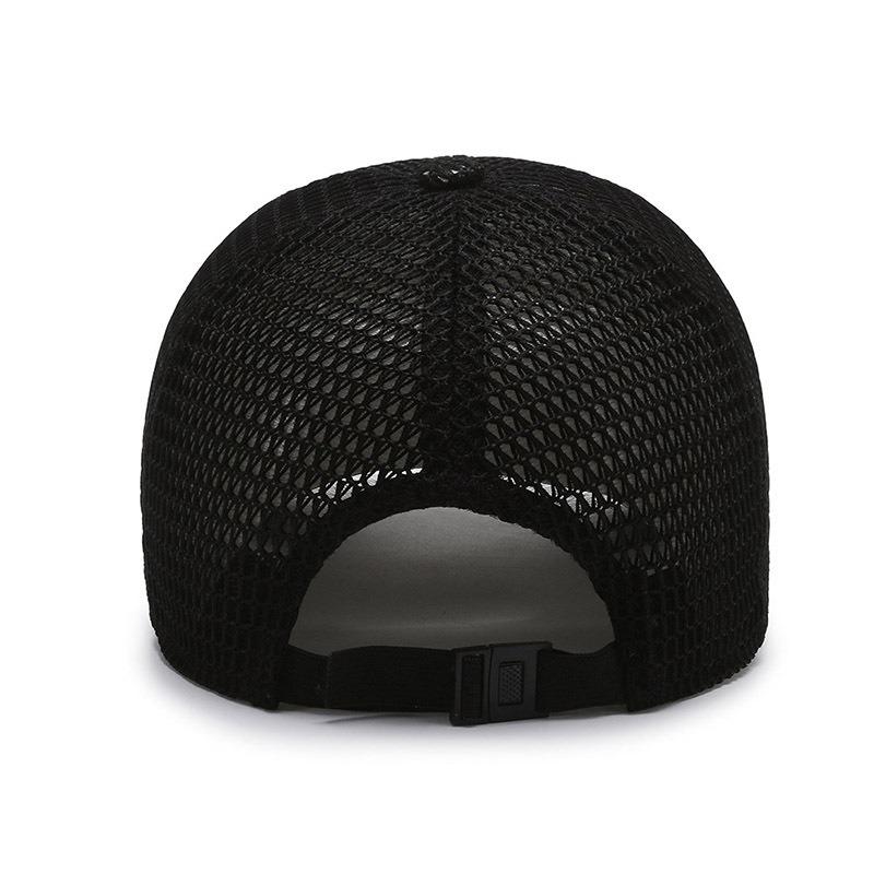 Summer new large mesh baseball cap flip hemming sun hat breathable sun hat trendy men's cap