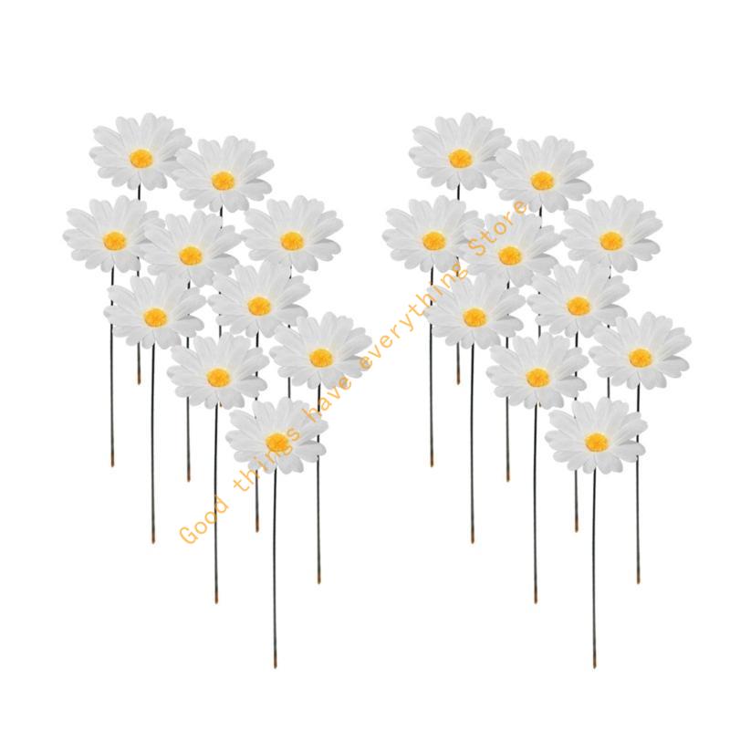 20pcs Flower Garden Stakes Decoration Yard Art Indoor Outdoor Lawn Pathway 55KF