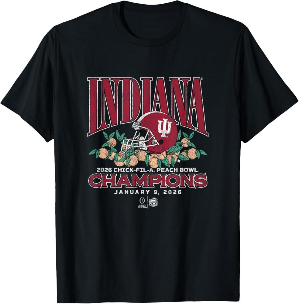 Indiana Football  CFP Peach Bowl Champions TShirt Unisex T-Shirt L