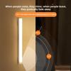 1pc Motion Sensor Night Light Wireless USB Rechargeable with Warm/White Light for Room Cabinet Closet Corridor Stairs