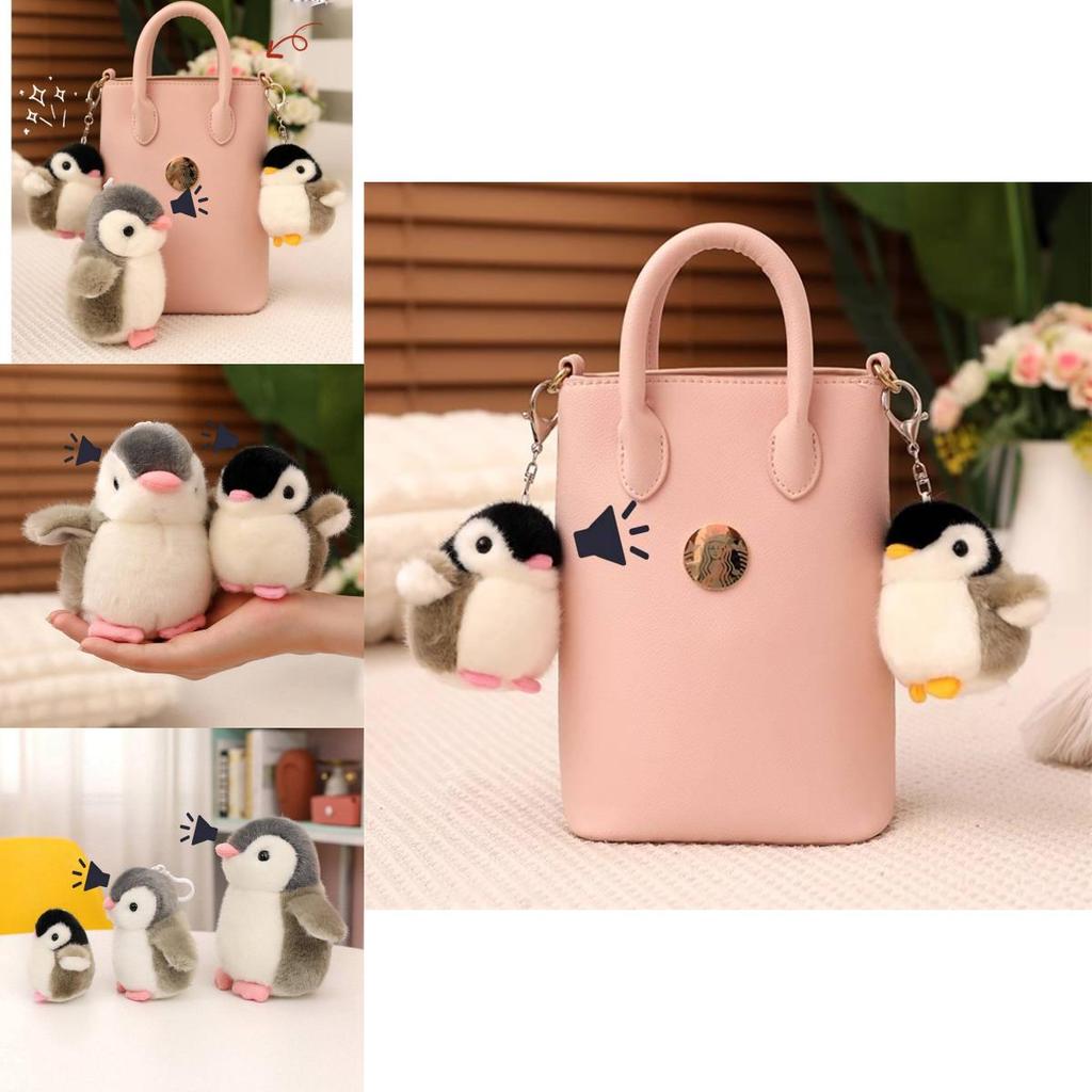 Penguin Plush Toy Keychain With Soft Pp Cotton Filling For Girls And Women