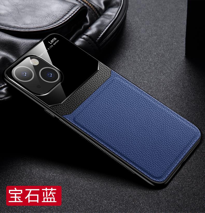Large Window Leather Texture Phone Case Eye Protection Suitable for Apple 17 Pro Max Cases and iPhone 13 Pro Cases