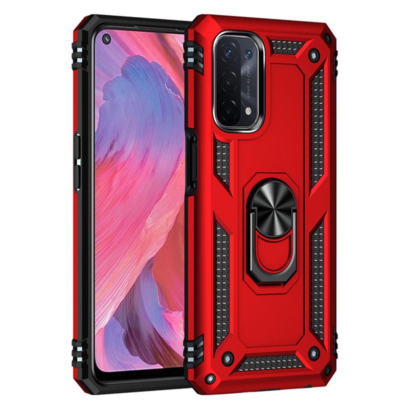 Armor Shockproof Ring Stand Case For  OPPO Realme C21Y C21 C25Y A54 A74 A94 A53 A53S A32 A93 A55 A36 A76 A9 A52 A72 4G 5G Silicone Hard Back Cover