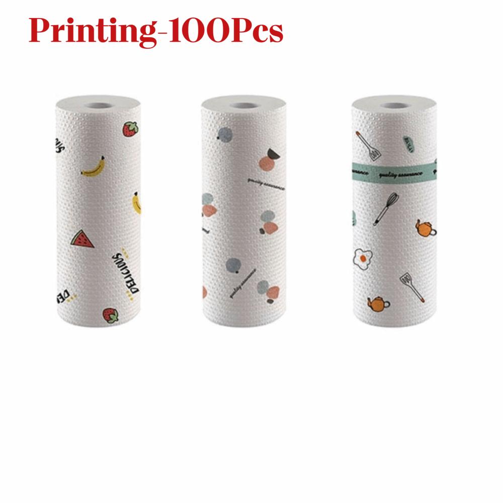1Roll/30/50/100Sheets Thickened Dish Cleaning Cloth Disposable Lazy Cleaning Rags Home Cleaning