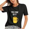 Yoga Stretch It Ladies Cotton T Shirt, Premium Cotton Graphic, Durable And Washable, Daily Life Wear, Casual Fashion, Slim Fit, Yoga Lover Gift, Comfo