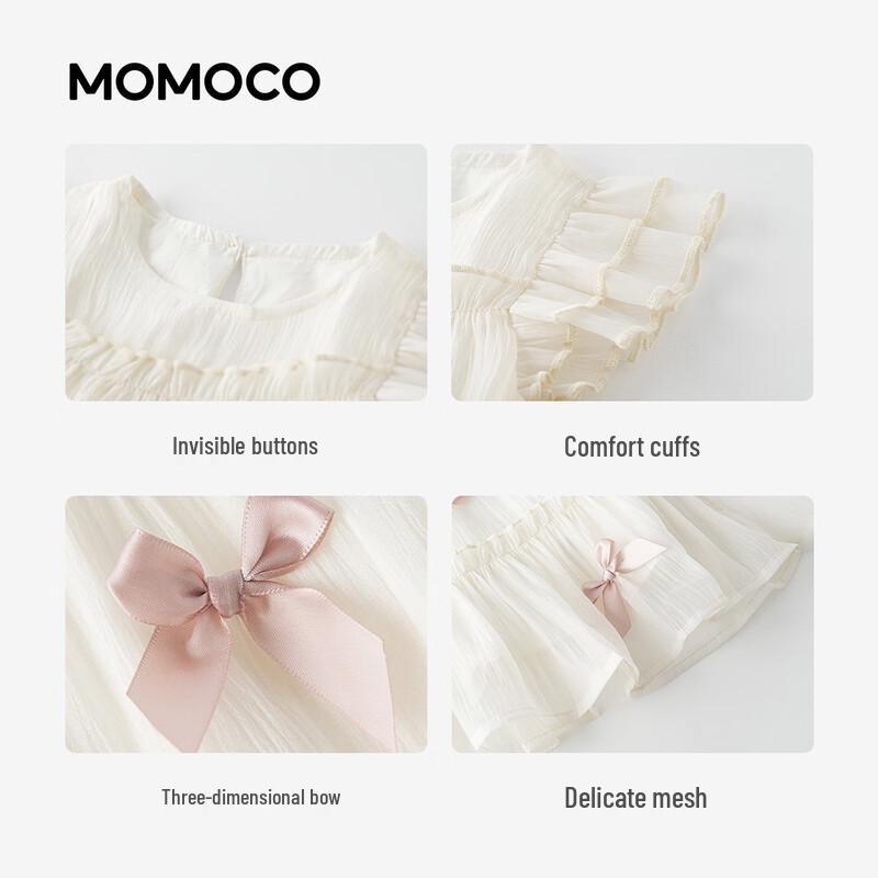 MOMOCO Girls' Summer A-Line Dress with Original Illustration