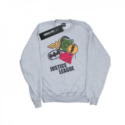Mens Justice League Spray Logos Sweatshirt