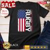 USA Rugby Flag T Shirt Distressed Vintage Washed Unisex Breathable Stylish Designer Clothes Comfortable Casual Graphic