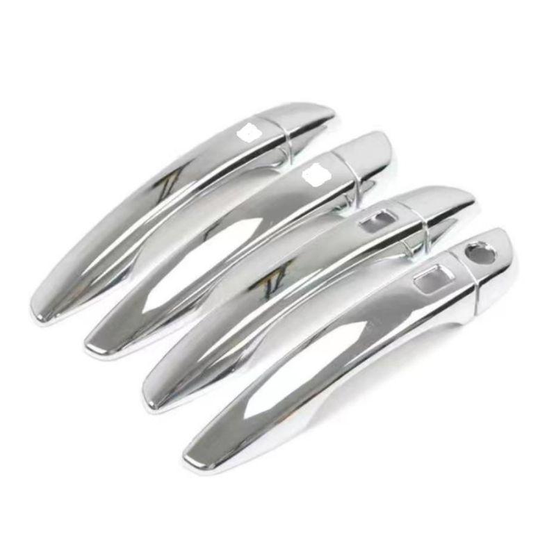 Carbon Fiber Pattern Door Handle & Bowl Decoration for Peugeot 4008/5008 - Gloss Black