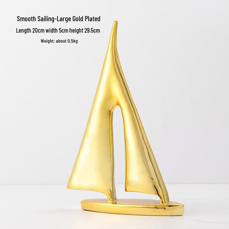 Modern Luxury Sailboat Ornament for Living Room, Foyer, or Office Decoration