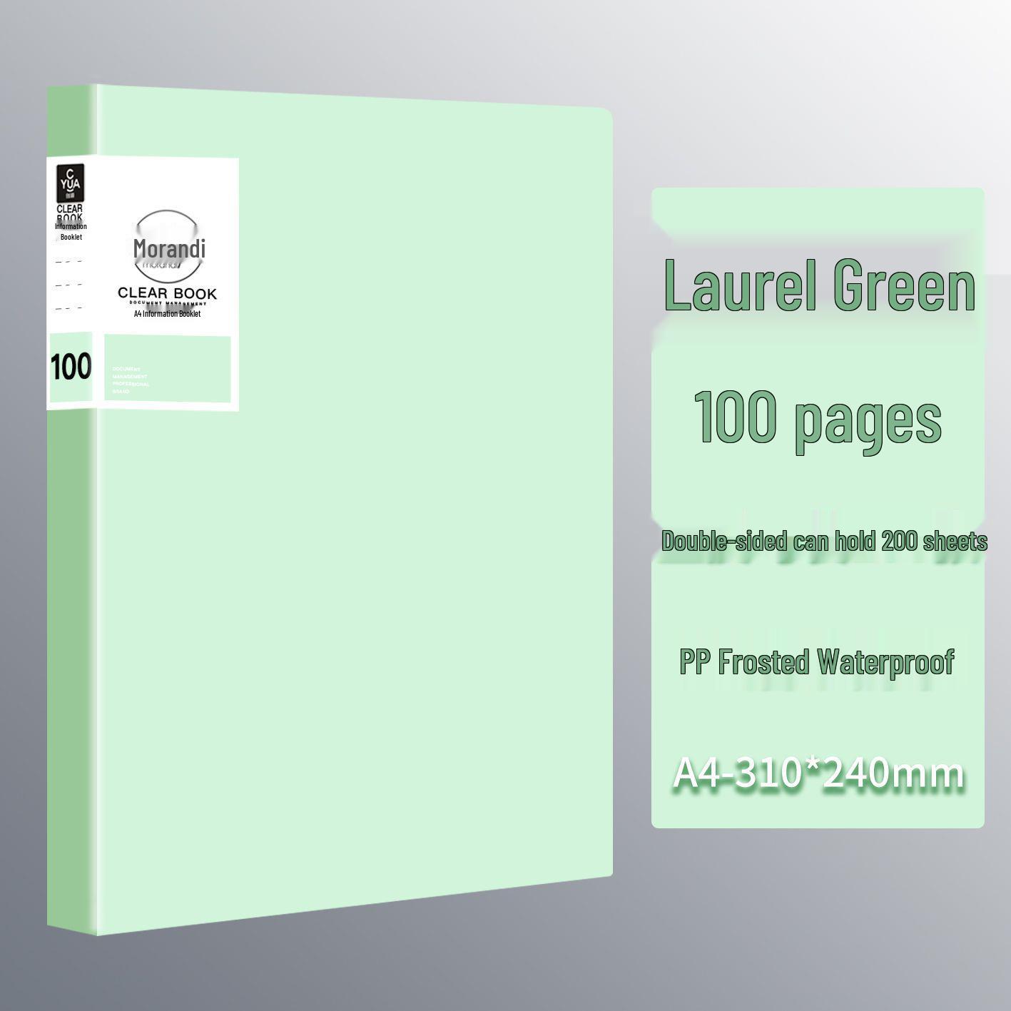 

A4 Multi-Layer Transparent Document Folder for Students - Flip-page Design for Test Papers, Sheet Music, and Prenatal Exam Data Storage. 100 pages, 200 sheets capacity