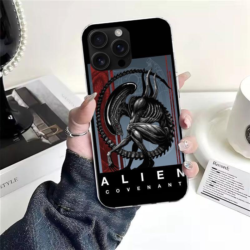 Cool A-Alien X-Xenomorph For iPhone 17 Air 16 15 14 Plus 13 Mini 12 11 Pro Max Phone Case 16E 7 Print 8 SE Fundas Cover Soft Coq
