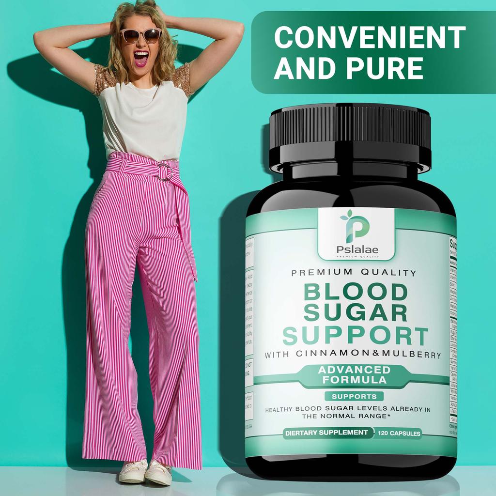 Normal Blood Sugar Support Supplement - Support Blood Sugar Levels Already In The Normal Range - with Cinnamon, Bitter Melon, Chromium, Mulberry