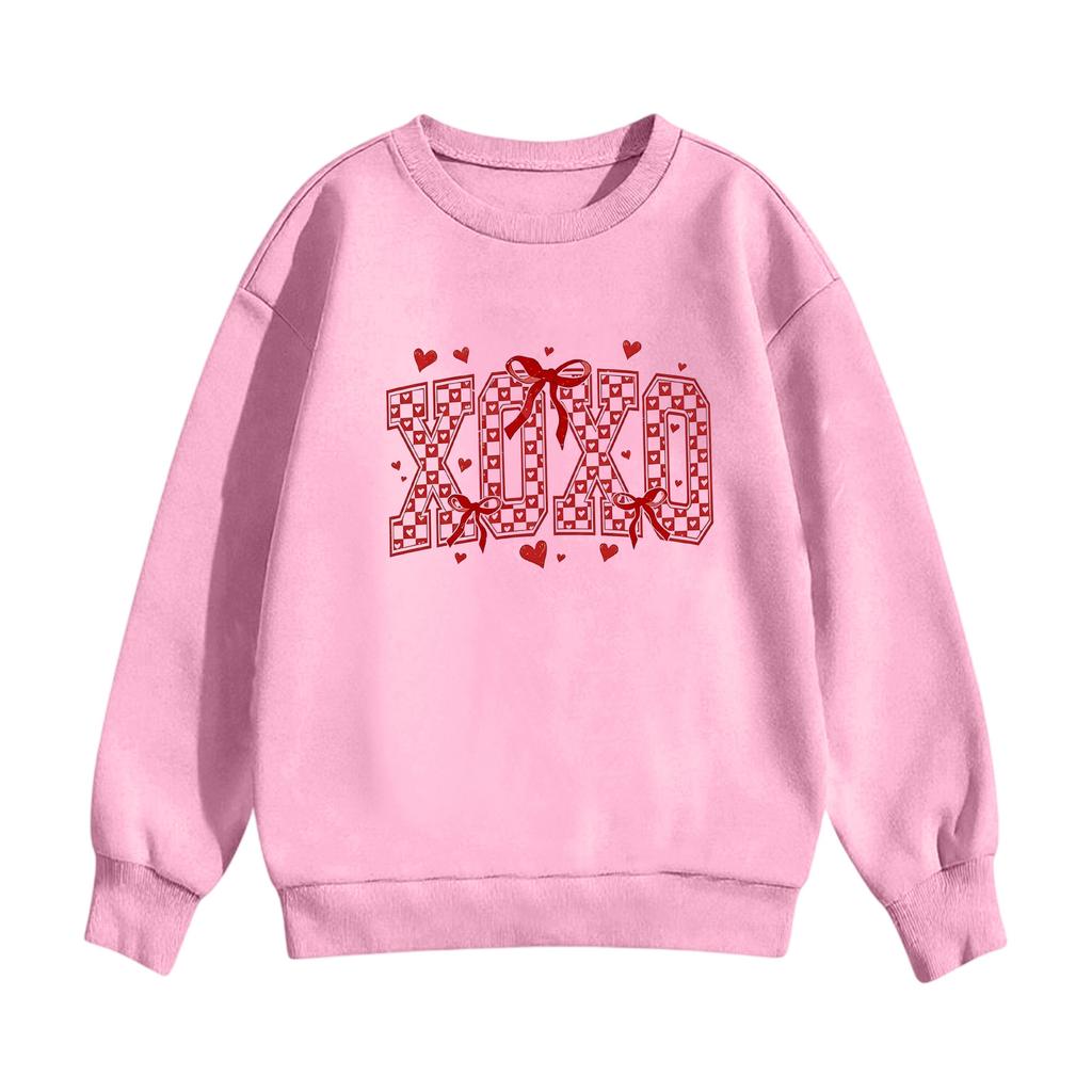 Dětská ležérní mikina s kulatým výstřihem a potiskem, s dlouhým rukávem a kapucí