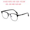Matte Black Frame Square Minus Diopter Glasses Blue Light Blocker Prescription Glasses For The Nearsighted 0 -0.5 -0.75 To -6.0
