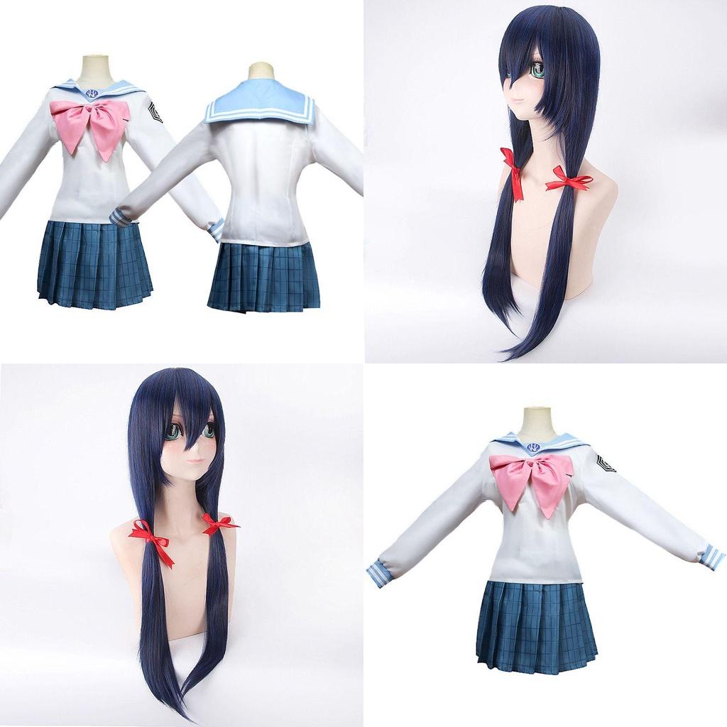 Stylish Sayaka Maizono Danganronpa Anime Uniform Costume Cosplay Suit With Wig