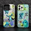 Capa de Celular Desenho Monsters University para iPhone 17 Air 16 16e 15 14 Plus 13 12 11 Pro Max X Xs XR 8 Capa Colorida Prata