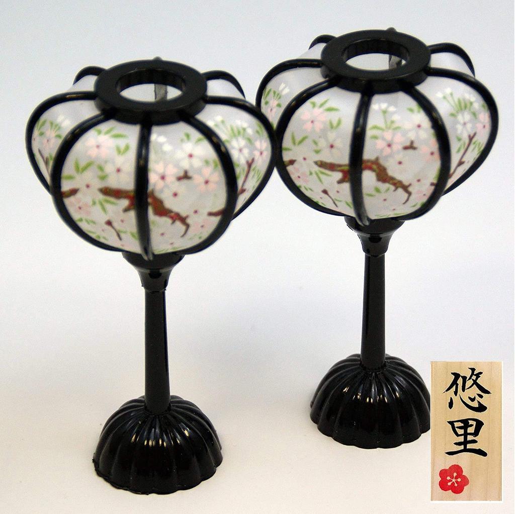 Osaka Choseido Hina Doll Compact Mini Hina Personalized with Free Wooden Tag 12cm Lantern Prop, Doll, Nameplate, (Sent Separately), (Pair)