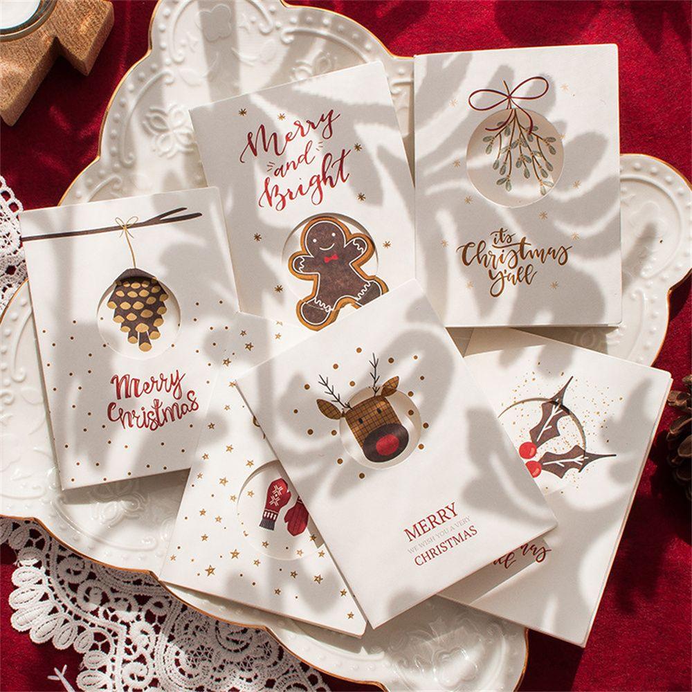 Stickers Wishes Card Merry Christmas Christmas Greeting Card Best Wishes Wishing Message Cards