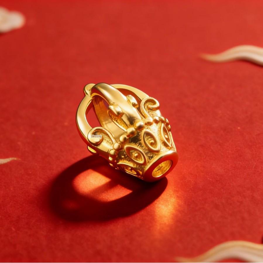 Sand Gold Vajra DIY Jewelry Kit: Bracelet, Necklace, Demon-subduing Pendant & Spacer Beads DIY Accessory Set