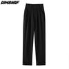DIMANAF Plus Size Summer Long Pants Women Pants Loose Straight Casual Fashion Basic Trousers Wide Leg Pants 4XL