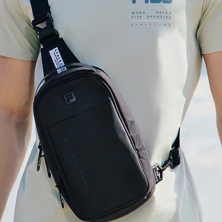 New FILA Fabric Sling Bag Handbag Shoulder Bag Crossbody Bag Regular Men's Black A13M321101F-BK