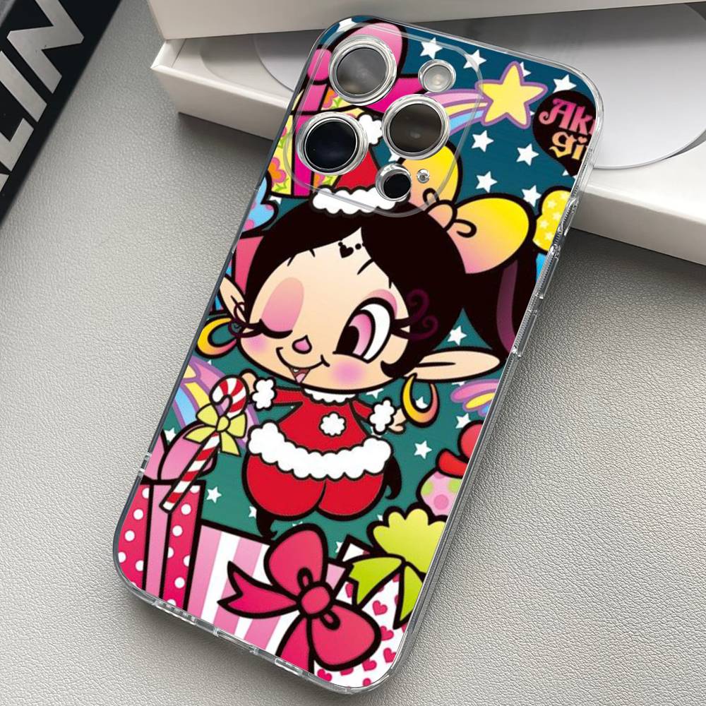 Akubi Girl Clear Silicone Soft TPU Phone Case For iphone 17 16 15 14 Plus 13 12 Mini 11 Pro Max Shell Capa
