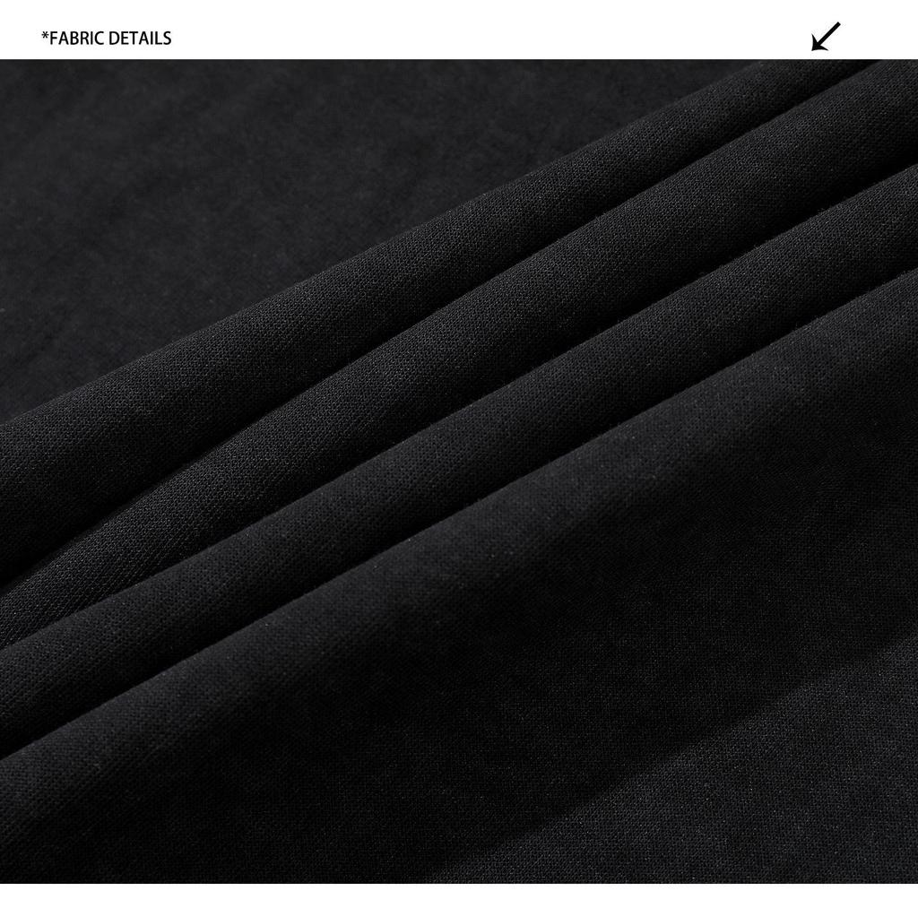 Men's Black Gray Hoodie - Trendy Washed Fabric, Fake Two-Piece Design, 260g