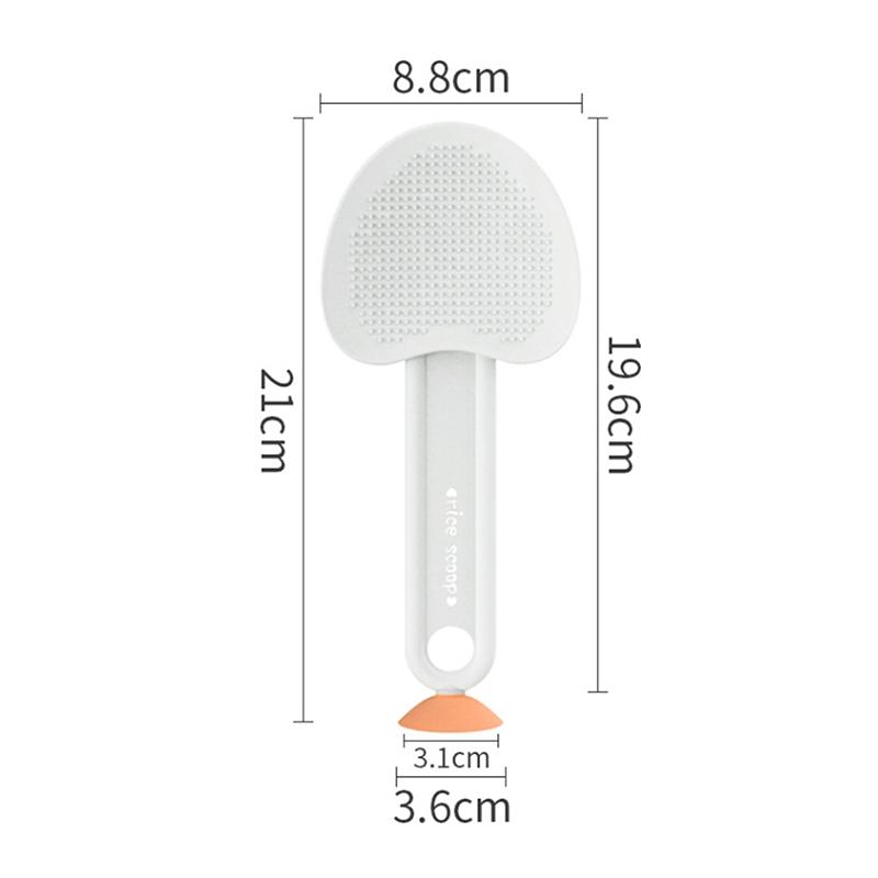 1Pieces Suction Cup Rice Spoon Non-stick Standing Spoon High Temperature Resistance Protable Rice Cooker Scoop Outdoor Tableware