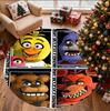 Five Nights at Freddy's Pattern Round Rug, Indoor/Outdoor Mat, for Picnic, Gameroom, Bedroom, Office, Living Room, Home Decor Carpet, Birthday Gift