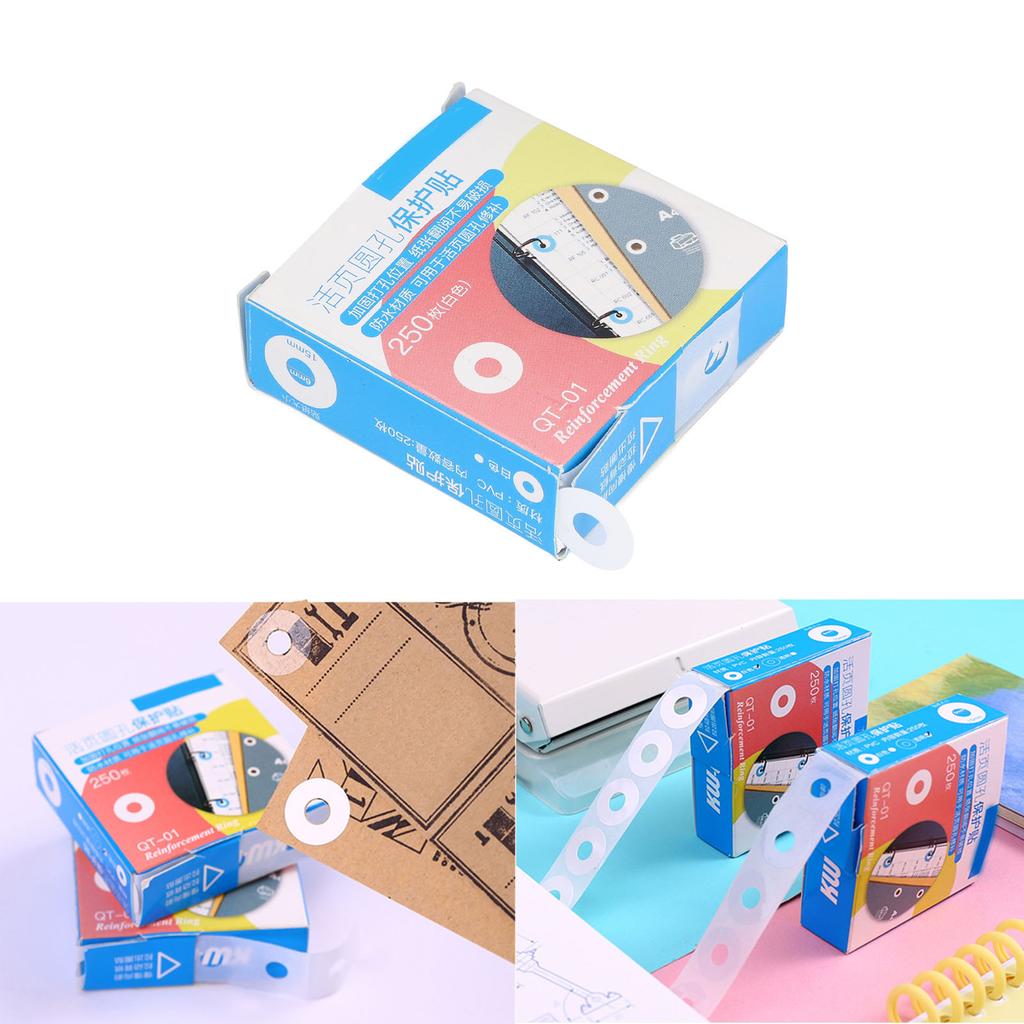 Hole Punch Reinforcers Stickers  Production PVC Waterproof Simple  Reinforcement Labels