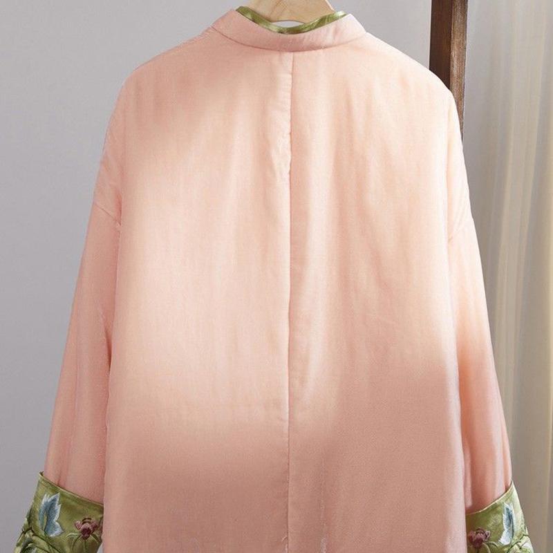 Jacket Thickened Retro Style Buckle Improved Tang Suit Standing Jacket Winter