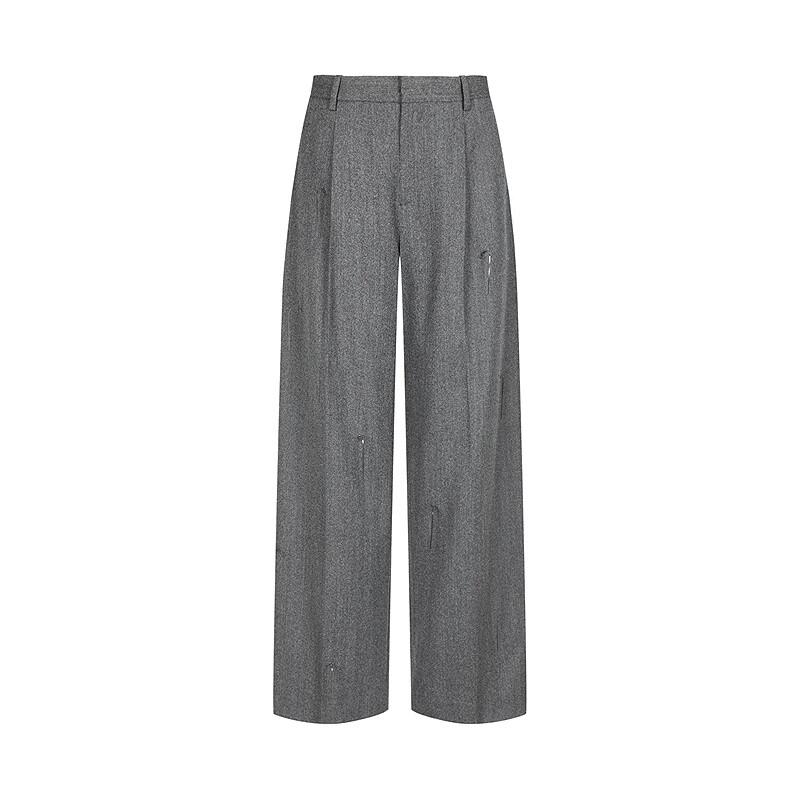 JNBY 2025 Winter Wool Blend Casual Straight-Leg Pants