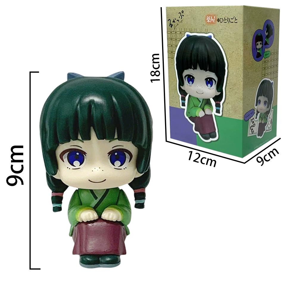 9cm Wersja Q Pamiętniki Aptekarza Maomao Jinshi Mini Figurka Anime Gadżety Kawaii Ozdoby na Biurko Samochód Model Prezenty