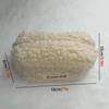 1 Pcs Lamb Hair Makeup Bag, Plush Storage Bag High Aesthetic Value Internet Celebrity Cute Stationery Bag Large Capacity