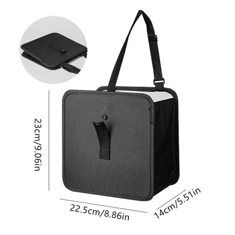 1Pcs Car Mounted Garbage Bin Portable Hanging Garbage Basket Rear Storage Compartment Waterproof Garbage Bin Storage Box