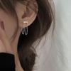 Korean-Style Double Layer Tassel Stud Earrings - Elegant & Trendy Women's Jewelry