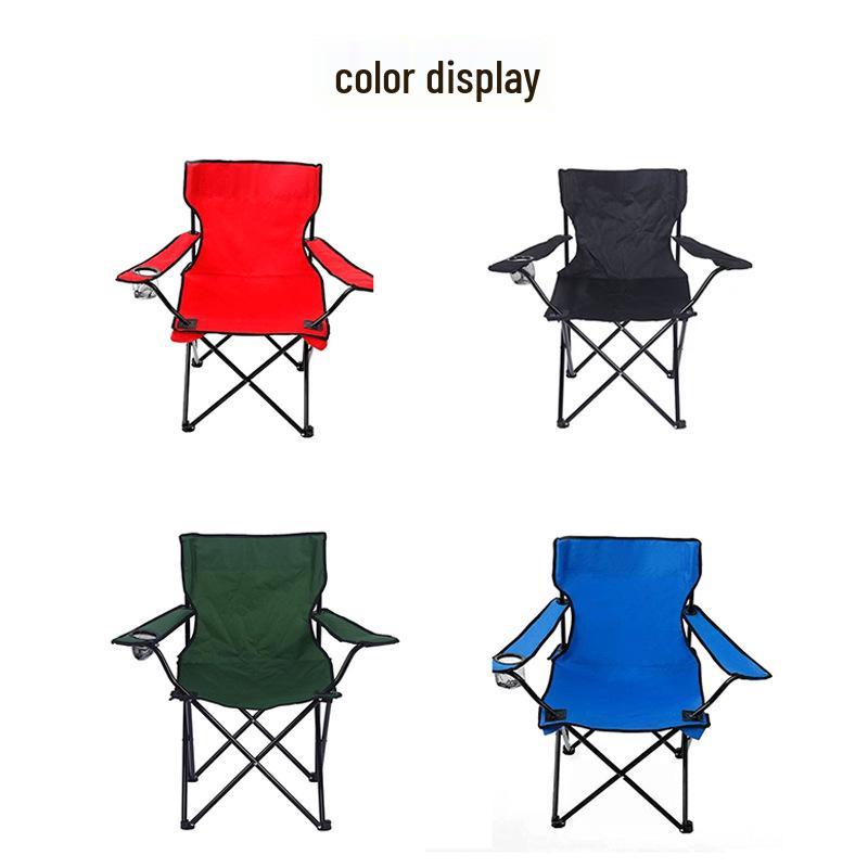 Outdoor Folding Chair with Armrests - Portable, Lightweight for Camping, Hiking, or Car Trips