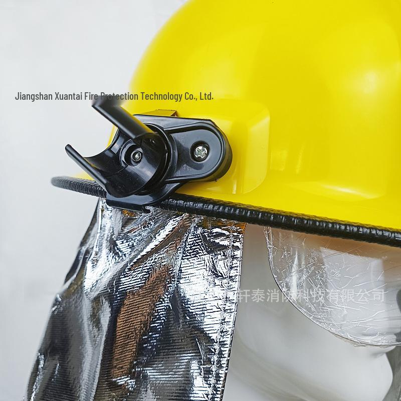 Firefighting and Rescue Protective Helmet with Aluminum Foil Shawl, Flame Retardant and Anti-Collision.