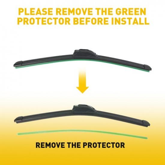 For Jeep Wrangler 2000- Windshield Wiper Front Front 15"/ Front 14" + Rear B