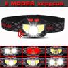 8 Modes Handfress Motion Sensor Powerful LED Headlight Headlamp Head Lamp COB Flashlight Torch Head Light For Camping, Fishing