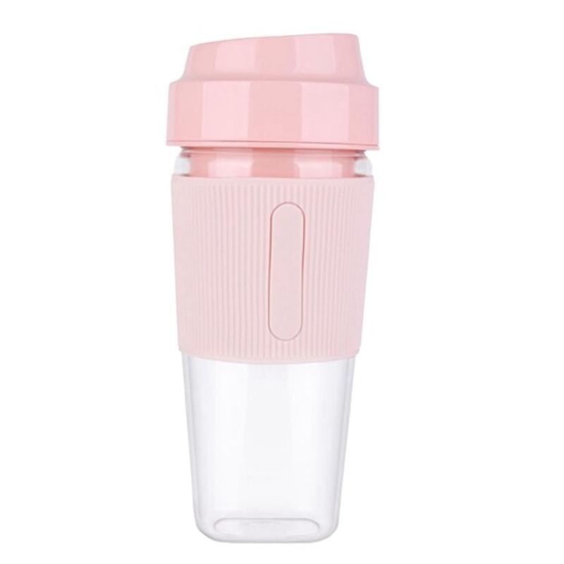 Portable Blender Cordless Mini Cup Fruit Printer Personal Travel Blender Smoothies Maker Milk Shake Maker 300ml | Juillers (Pink)