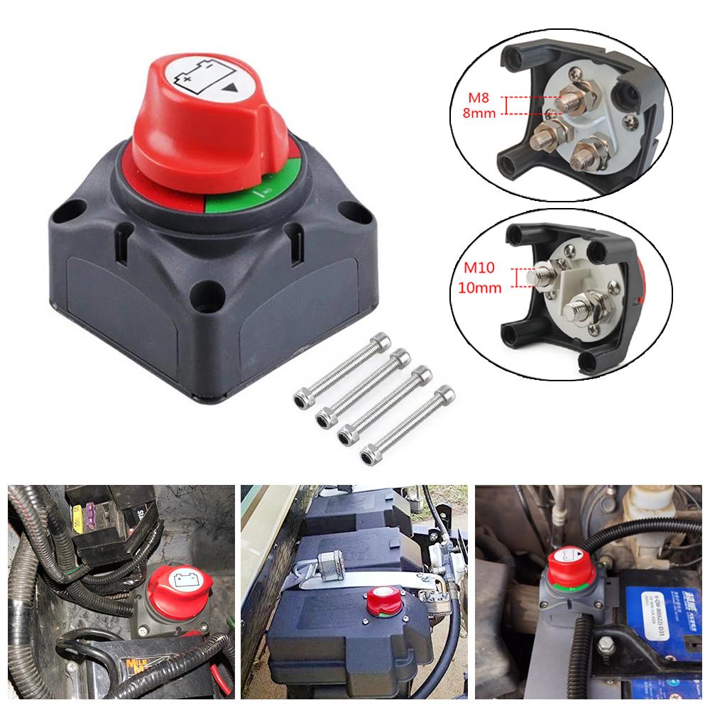 Auto Battery Disconnect Switch 12V 24V Marine 200A 300A Dual Battery Mass Switch 2 and 3 Position Cut Off Switch Car Boat
