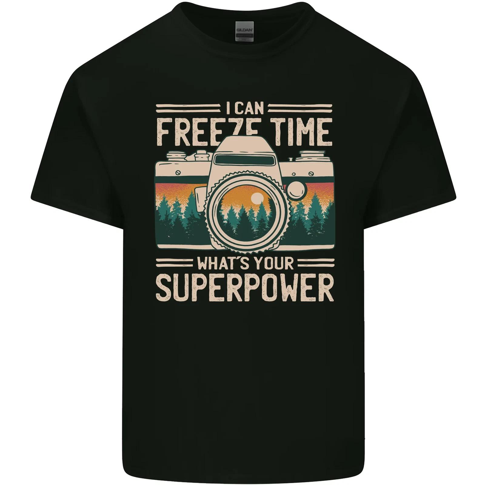 Freeze Time Photographer Photography Kids T-Shirt Childrens S
