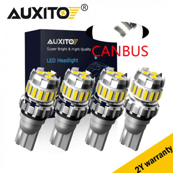 4X AUXITO T15 Error Free LED Back Up Reverse Light Bulb 2400LM Xenon White 2F