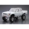 AOSHIMA Tuned Car LN107 Hilux Pickup Double Cab Lifted '94 (Toyota) 1/24 Scale Plastic Model White