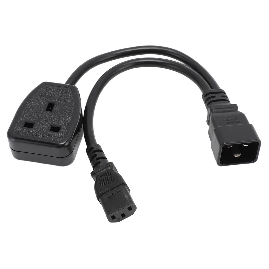 IEC320 C20 To C13  Power Cord Professional Male To Female IEC320 C20 To C13  Y Splitter Cable 1.0ft